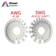 จัดส่งที่รวดเร็วรอบลวดวัด0-36 Awg 0.3125 "-0.007" Swg สแตนเลสความหนาไม้บรรทัดวัดเส้นผ่าศูนย์กลางเครื