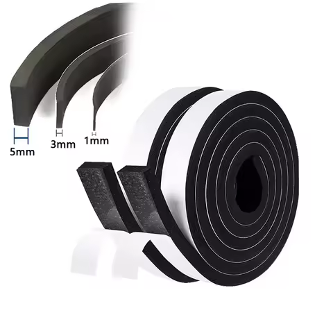 10M Seal Foam Tape Weather Stripping For Door Window Adhesive Sound Proof Weatherstrip Pipe Cooling 