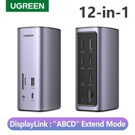 UGREEN USB C Hub Dual HDMI Adapter 12-in-1 Docking Station with Dual 8K 30Hz/4K 60Hz HDMI DisplayPor