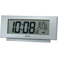 Seiko clock alarm clock stand clock digital radio wave white pearl 77×174×38mm comfortable environment NAVI SQ794W