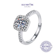 Illuminare-(100% Original) MS-RG97 Women's Ring 1ct Lab Create Diamond Silver Sterling Silver S925 1