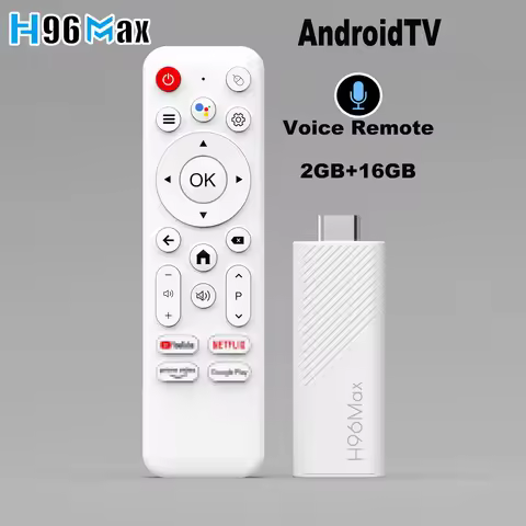 H96 Max Android TV Stick Quad Core H313 ROM 8G 16G 2.4G 5G Wifi6 3D HD