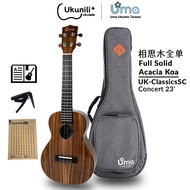 Uma Ukulele 23'Concert Full Solid Acacia Koa UMA-ClassicsSC