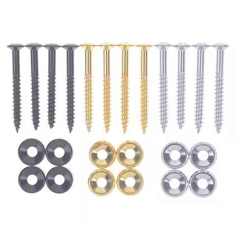 4PCS Guitar Neck Ferrules Kit - with Mounting Screws for Electric Guitar Fender/Squier/Gibson Bushin