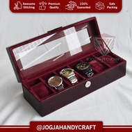 Croco Maroon Watch Box Watch Box Watch Box Watch Box/ Contains 6