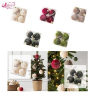 Abbraccia 4 Velvet Christmas Baubles, Christmas Tree Hanging Baubles with Hanging Hole, Christmas De