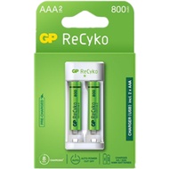 GP Recyko Battery (UCR80 AAA-2A) 8Hrs 2 Slot USB Charger 2PC AA OR AAA