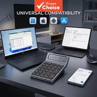 Tri-Mode Wireless Numpad and Calculator with Screen, Adjustable, Hot-Swappable, Rechargeable Wireles