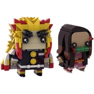 MOC Building Blocks Compatible Lego Yanzhu Purgatory Kyojuro Demon Slayer Nezuko Tanjiro Inosuke2025