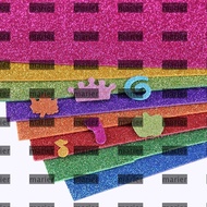 MARIER Glitter Foam Paper, A4 EVA Handmade Paper, Flash Colorful Thick Cardstock Decorations