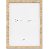 Lawrence Frames 5x7 Gold Metal Linen Pattern Picture Frame