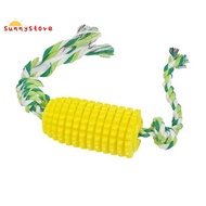 Corn Dog Chewing Toy Indestructible Dog Toy Corn Molar Stick Cleaning Tooth Belt Rope (Silent)
