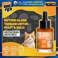 SALMON OIL SPIRULINA CAT QUICKPICK (FREE VCO) Pure Fish OIL Omega Drops Premium Nutrition Vitamins I