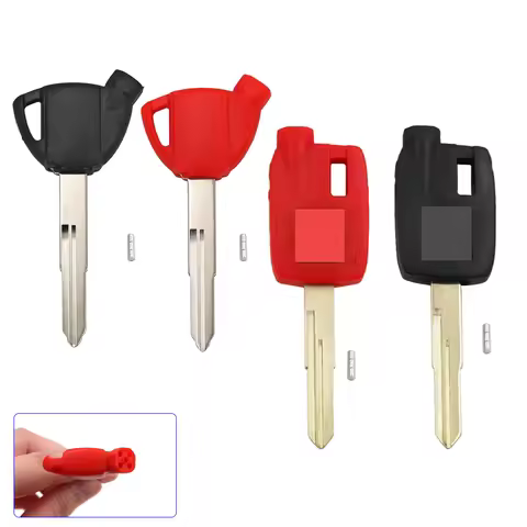 Ecusells Blank Ignition Key Motorcycle Transponder for Suzuki Magnet Anti-theft Lock AN200 AN250 AN4