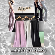 Spot Autumn Alo Drawstring Skinny Sweatpants Hip Raise Slim Fit High Waist Yoga Thin Exercise Casual