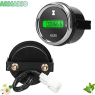 IARMARIOQR Engine Hour Meter, 12V 24V DC 52mm Diameter Hour Meter Gauge, Durable Digital Counter Dig
