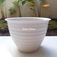 Large Wasp Pot 25 cm ORIGINAL | Bee Pot | White Plastic Flower Pot - Honey Pot 25 cm (PREMIUM A)
