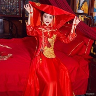 wedding dress for ninang✿ﺴ2018 thickened plus size winter Xiuhe clothing Chinese wedding dress bride