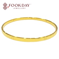 FOOKDAY 999 4mm 足金钉子手镯 Gold 999 CT Nail Plain Bangle Emas 999 Gelang Tangan Kuku Bajet Hadiah