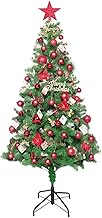 Christmas Trees Artificial Christmas Trees 6Ft / 1.8M Deluxe Alpine Christmas/Artificial Pencil Christmas Tree Festive Decoration/Metal Stand Christmas Tree Artificial Christmas Trees Ch (1.8M) The