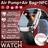 2025 New Accurate Blood Pressure Voice Broadcast Smart Watch ECG Blood Lipid Air Pump Airbag Smart W