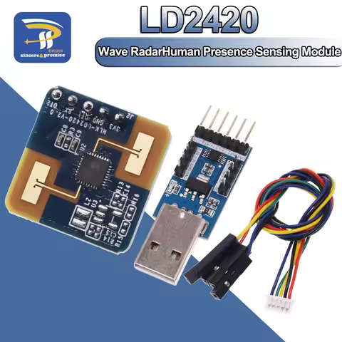 24Ghz HLK LD2420 Millimeter Wave RadarHuman Presence Sensing Module DC 3.3V Micro Motion Intelligent