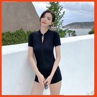 Women's Swimwear, Beach Bikini 1 Piece Swimsuit, Long-Sleeved Beachwear, Concealer Zipper B2312