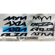 Perodua logo emblem chrome delete wording axia Myvi bezza ativa aruz alza cover bodykit body kit lip