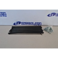 Bicycle Spokes Celcius Unicycle 187 Contents 72Pcs Black - Bicycle Spokes Size 20 Inch 14G X 187mm 4