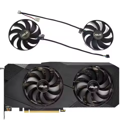 NEW 90MM 4PIN T129215SU DUAL RTX 2060S EVO GPU Fan，For ASUS DUAL-RTX 2080S 2080 2070S 2070 2060S EVO