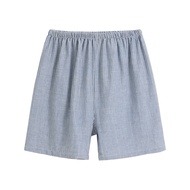 MUJI Pajama Pants Womens Cotton Double-layer Yarn Fabric Cotton Loose Pants Summer Shorts Thin Home 