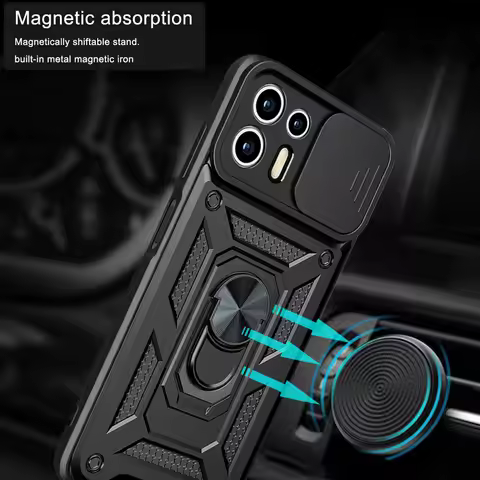 Ring Holder Case For Moto Edge 20 Lite Camera Slider Soft TPU Shockproof Cover For Motolora Moto Edg