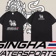 พร้อมส่ง เสื้อSINGHA BEER ผ้า  เสื้อยืด เบียร์ ช้าง ใส่ได้ ทั้ง ชาย หญิง ผ้าบาง ใส่สบาย ไม่หด ไม่ย้ 