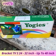 24-40 Inch Wall-Mounted TV Bracket - VESA 25x25 cm - Strong and Stable for Installing LED TVs,/LCD U