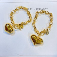Gelang Sauh Love Besar Emas Korea ⭐⭐⭐⭐⭐