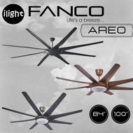 FANCO AREO - A84 (84 INCHES) &amp; A100 (100 INCHES) WITH DC Motor 8 ABS Blades Ceiling Fan WITH 3C LED LIGHT