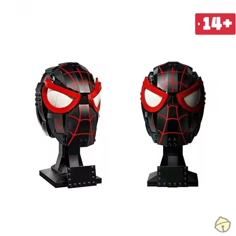 NEW 76329 Miles Morales Helmet Mask Puzzle DIY Model Bricks Creative Assembly Puzzle Compatible Buil