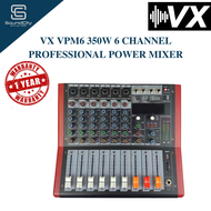 VX VPM6 350W 6 Channel Professional Power Mixer