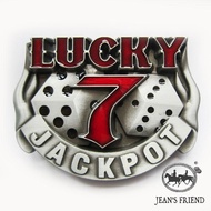 Denim Good Partner Poker Series Belt Buckle Lucky 7 Dice < Lucky 7 > Belt Buckle