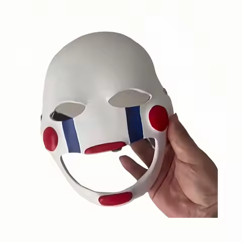 Flower Faced Clown Mask Halloween Christmas Party Dress up Game Performance Resin Mask Funny Clown M