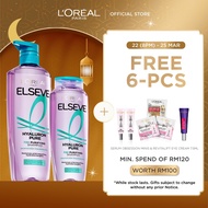 'L'Oreal Paris Elseve Hyaluron Pure 72H Purifying Shampoo for Fresh Scalp & Hydrated Hair, Removes O