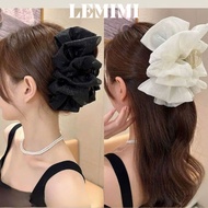 Lemi bow hair clip Women's hairbag Crab claw hair clip Large bow clip Korean style thick hair clip Z