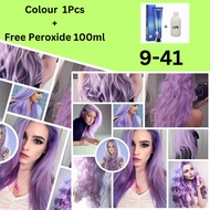 Ash Purple 9-41 Saloon Professional Hair Salon Dye Hair Cream 100ml buy 1+ FREE Peroxide 100ml