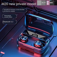 SABAH STOCK🇲🇾 DAMIX M20 TWS Bluetooth 5.2 Headphones LED Touch Wireless Earphone With Powerbank Wate