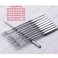 REDBUZZ Sewing Machine Needles (10 PCS) Compatible needle For 202 505 505a 403 608 700 727 Sewing Ma