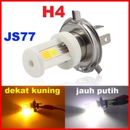 JS77 Headlight Bulb H4 Car & Motorcycle 2 colors Yellow White laser Headlamp IP67 Automatic Duck sup