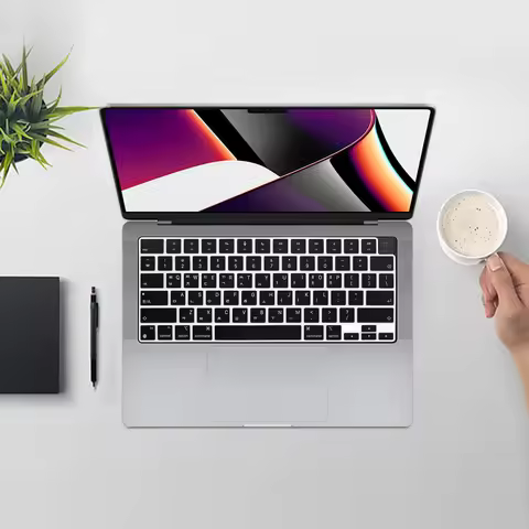 Korean Keyboard Cover Skin for 2007-2023 MacBook Air 13.6 15.3 inch M M2 Chip Pro13 14 15 16 &iMac M