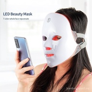 [NEW]Rechargeable Facial Led Mask 7 Colors Led Photon Therapy Beauty Mask Skin Rejuvenation Dark Spot Lifting Cleanser Device