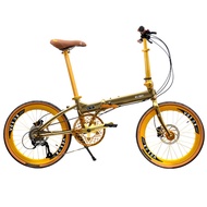 22 inch aluminum alloy ultra lightweight foldable bicycle, adult commuting, variable speed disc brake, road bike