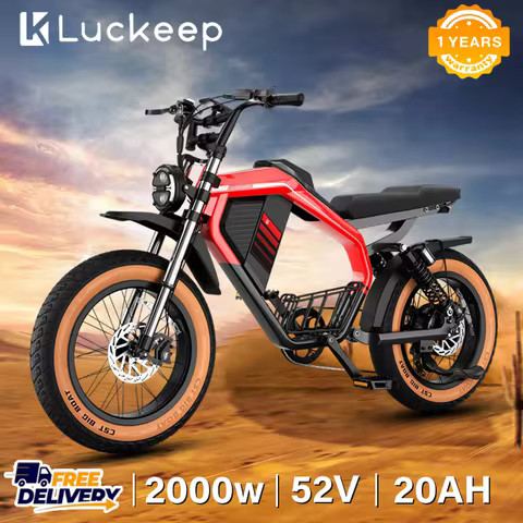 Luckeep M5 MAX Electric Bike for Adults/Teen 2000W Peak Power 52V20AH Lithium battery Electric Bicyc